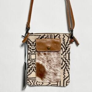 Myra Bag Brown and Cream Crossbody Bag